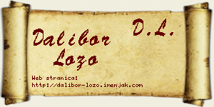 Dalibor Lozo vizit kartica